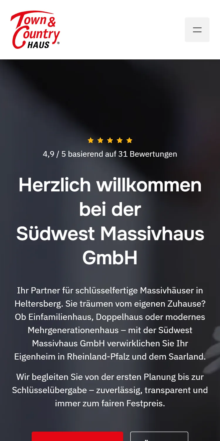 Südwest Massivhaus GmbH in der Smartphone-Ansicht